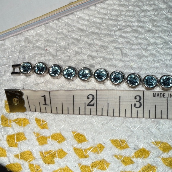 Touchstone Crystal Silver Ice Bracelet Aquamarine 3076BF - Picture 10 of 10